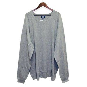 Cutter & Buck Men's 4XT/2XB Mix Ribbed Knit Crewneck Sweater Grey Heather